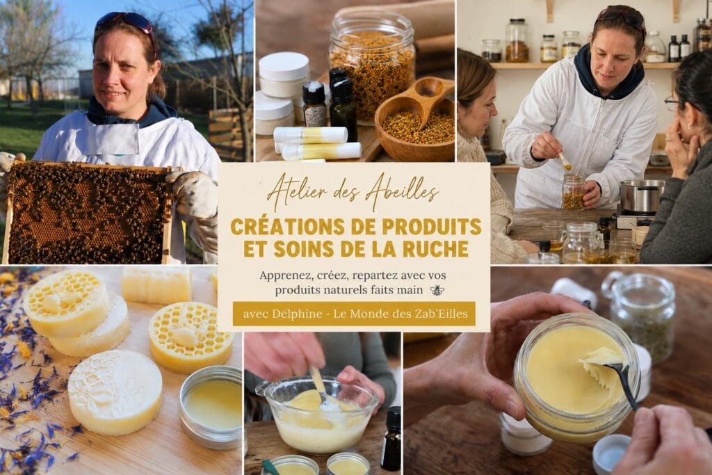 Atelier des abeilles près de Toulouse: Soins & Bienfaits des Produits de la Ruche 4 Atelier des abeilles près de Toulouse à la miellerie - atelier apithérapie toulouse création de soins et cosmétiques naturels