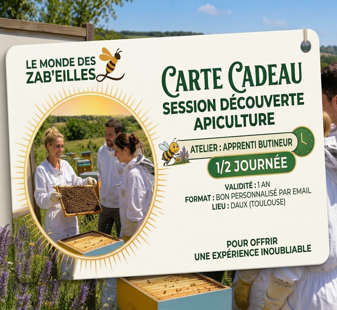 Carte Cadeau Stage demi journée Apprenti butineur 1 carte cadeau stage demi journée apiculture