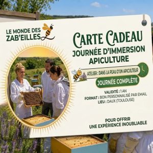 Boutique en ligne: produits de la ruche et stage apiculture 16 carte cadeau stage journée apiculture